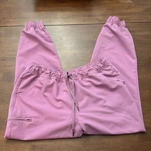 Jaanuu XL 5 pocket jogger scrub pant; light purple